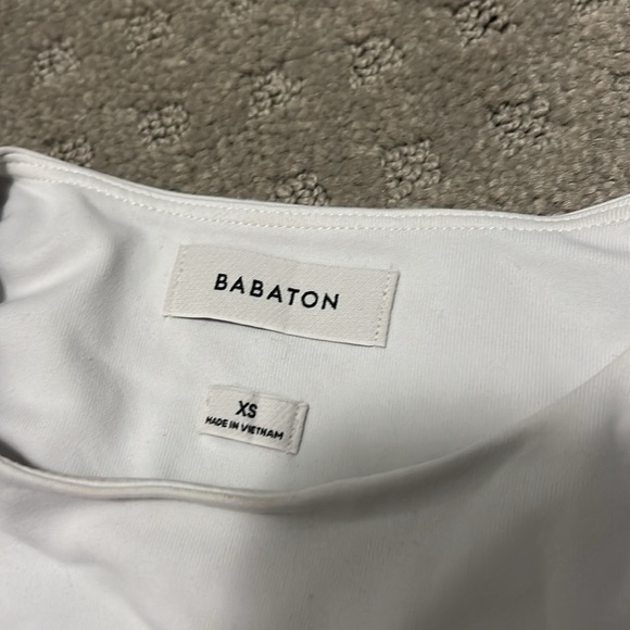 Babaton Contour Crew Cropped T-Shirt - XS - White - Picture 3 of 3